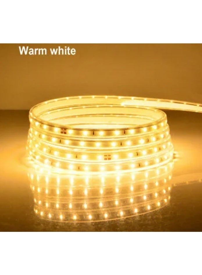 50M LED Strip Light Roll Warm White | 220V Direct Plug Waterproof Rope Light | Flexible Indoor & Outdoor Decorative Lighting, 3000K - Image 3